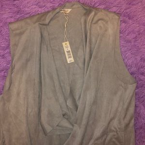 Max Studio Sleeveless Long Vest/Cover Up Large